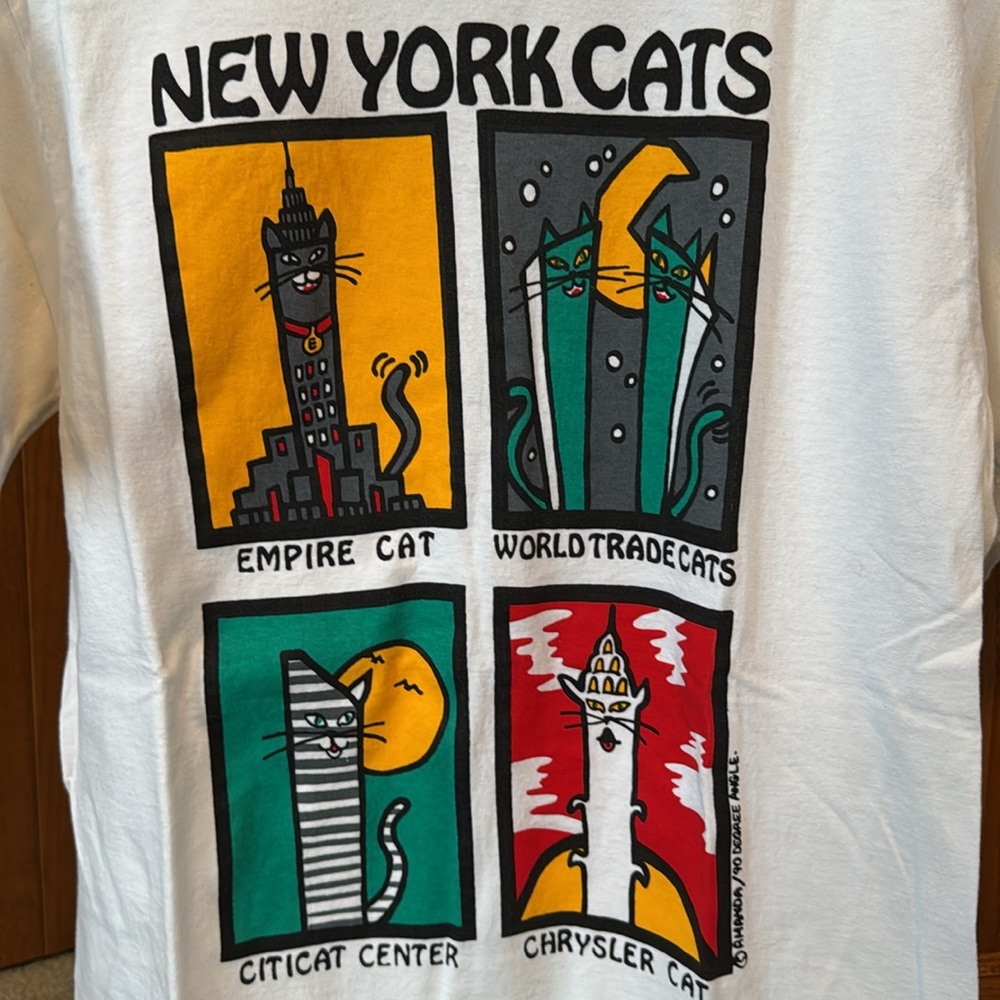 Vintage Cotton New York Cats Tee shirt. Size M. New. - Picture 2 of 4